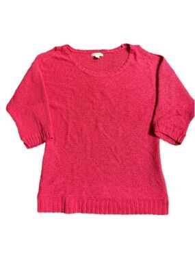 New York & Co Fuchsia Knit 3/4 Sleeve Top